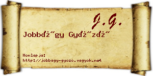 Jobbágy Győző névjegykártya